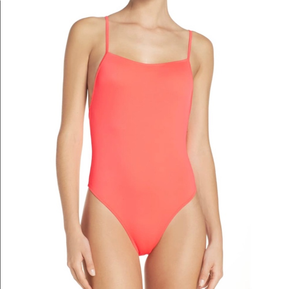Solid & Striped Chelsea One-Piece Neon Swimsuit